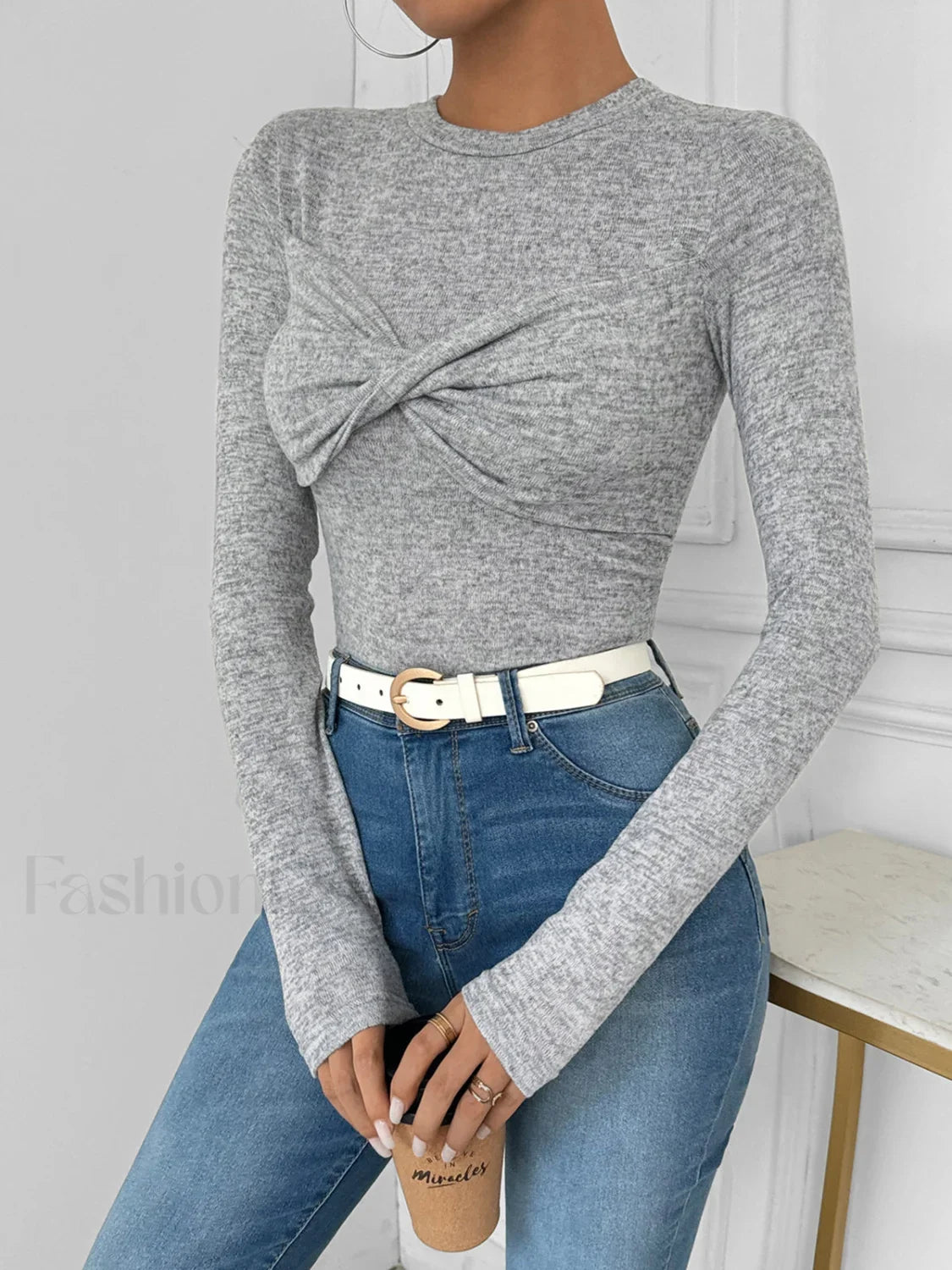Knotted Skinny Jersey Top
