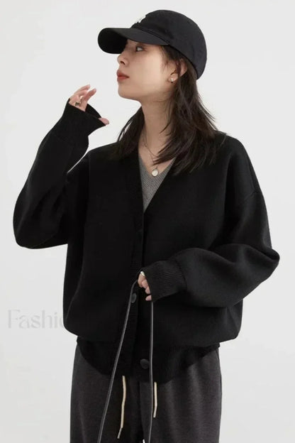 Korean Style Long Sleeve Cardigan