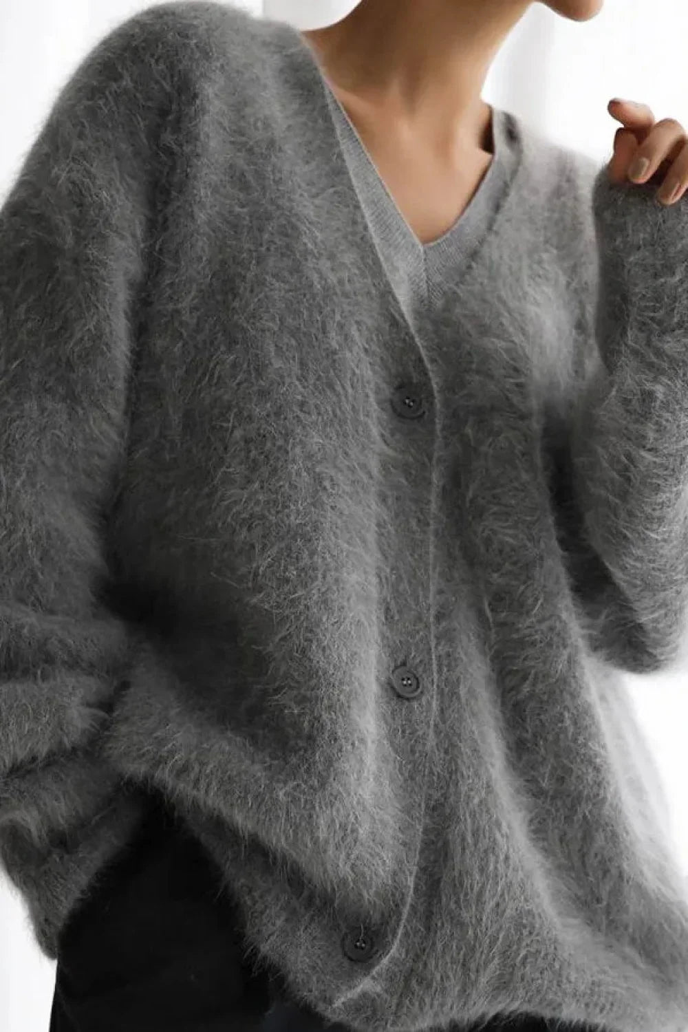 Korean Style Long Sleeve Knit Cardigan