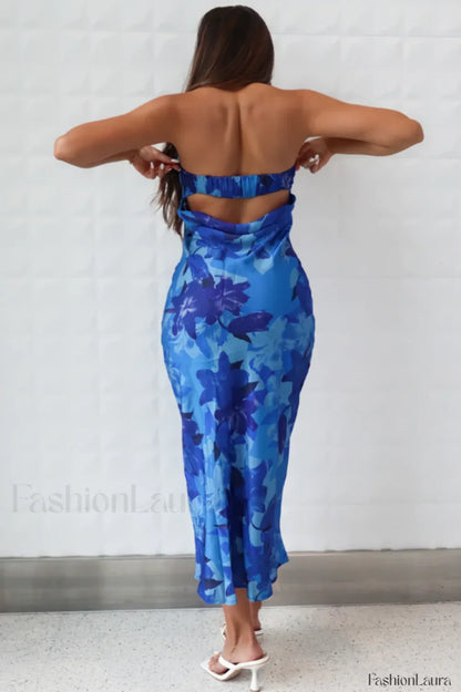 Kyra Satin Stylish Midi Dress