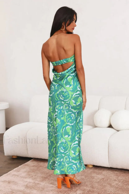 Kyra Satin Stylish Midi Dress