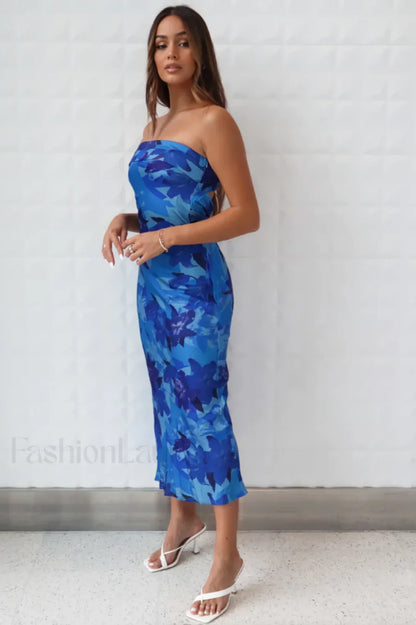 Kyra Satin Stylish Midi Dress