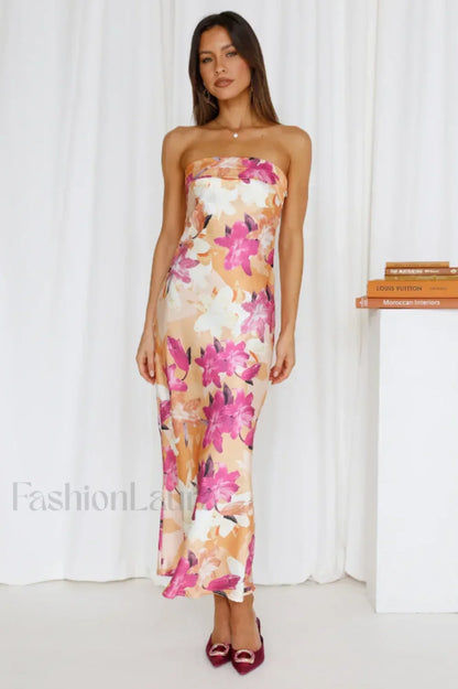Kyra Satin Stylish Midi Dress