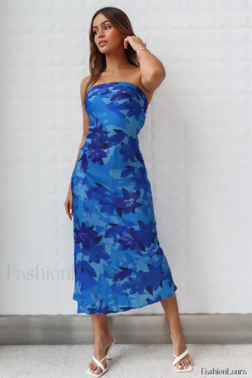 Kyra Satin Stylish Midi Dress