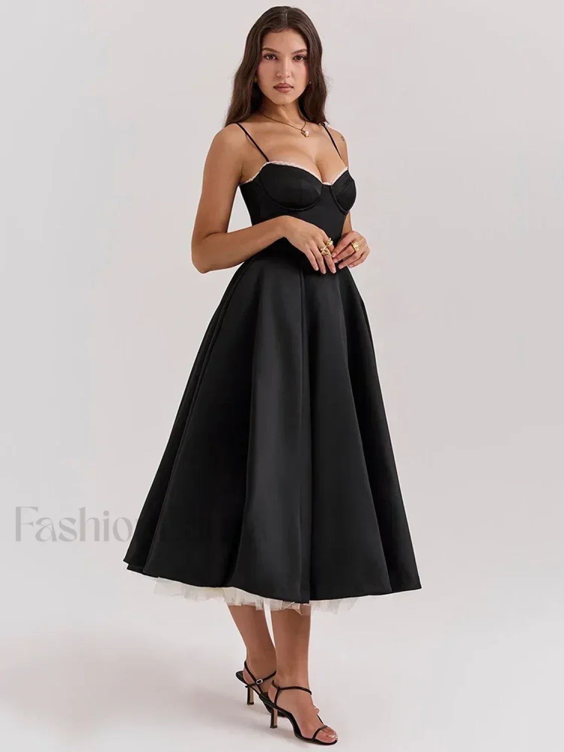 Lace-Draped Off-Shoulder Midi Dress