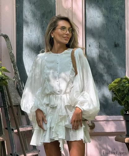 Layered Ruffled Single Boho Dress