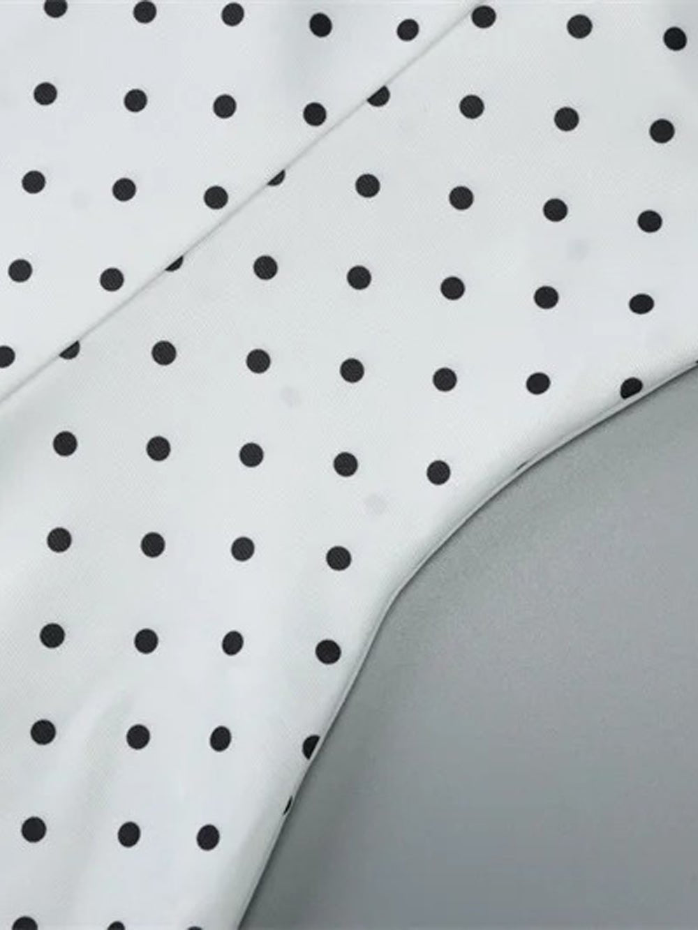 White Polka Dot Halter Neck Deep V-Neck Pocket Mini Dress
