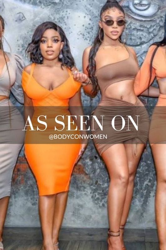 Apricot Orange Off Shoulder Sweetheart Bustier Criss Cross Bandage Midi Dress