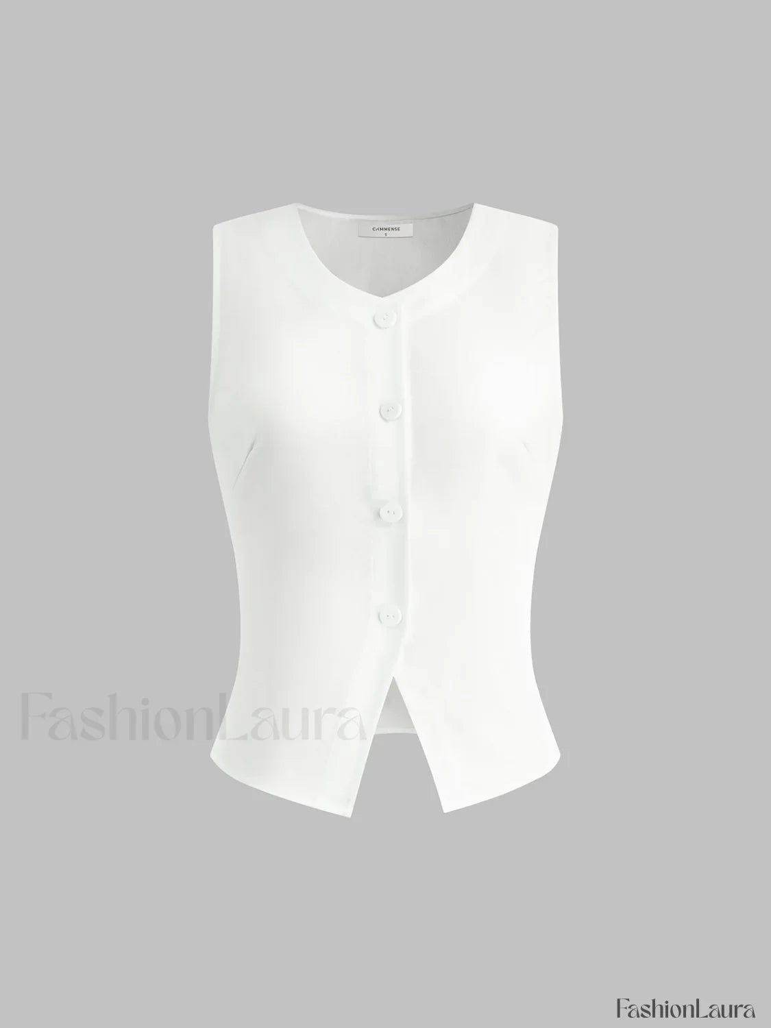 Linen Blends Button Up Tank Top