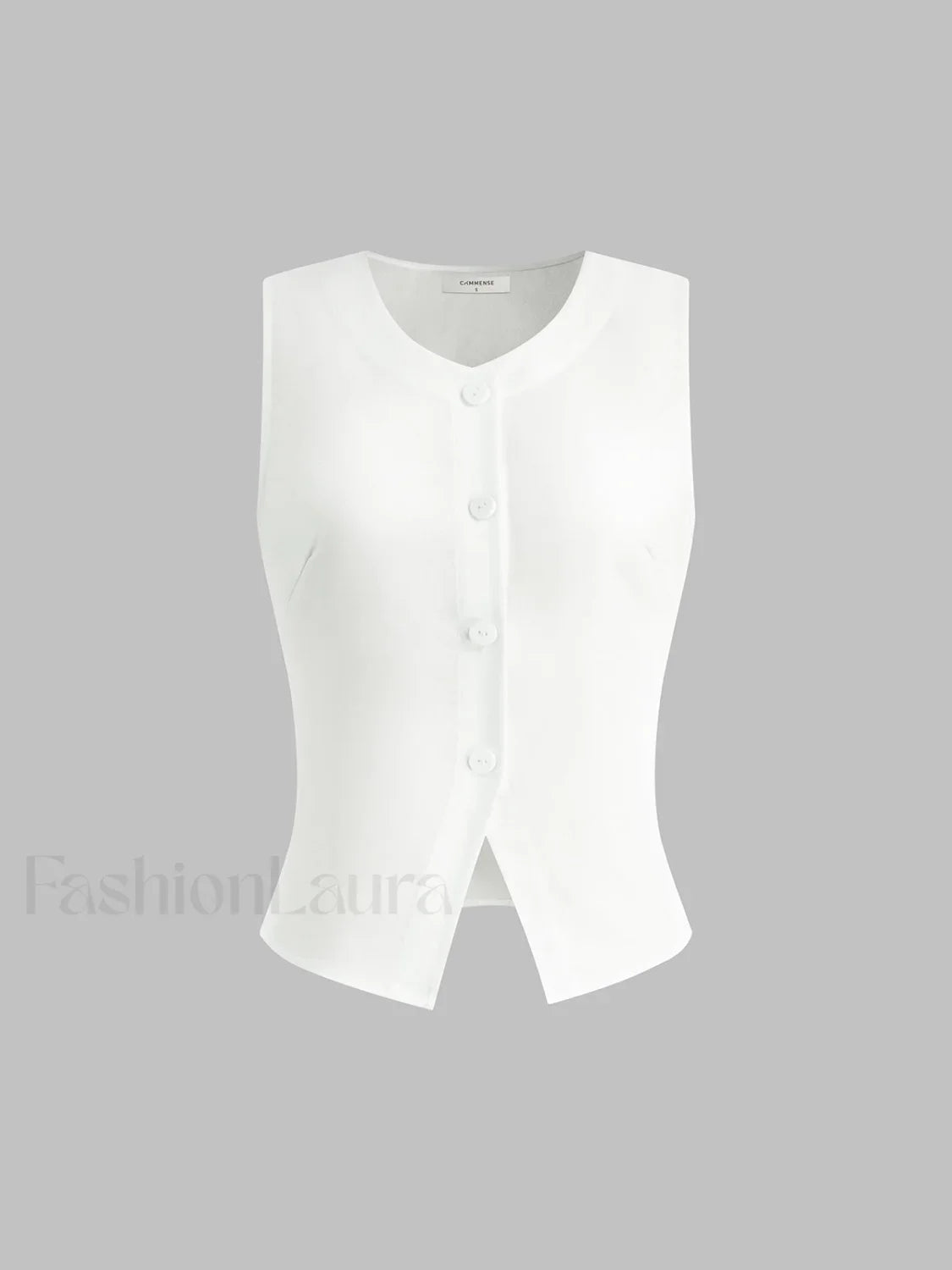 Linen Blends Button Up Tank Top