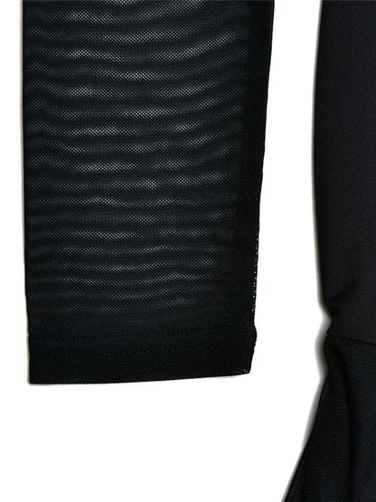 Cold Shoulder Long Sleeve Cascading Ruffle Asymmetric Hem Bodycon Mini Dress