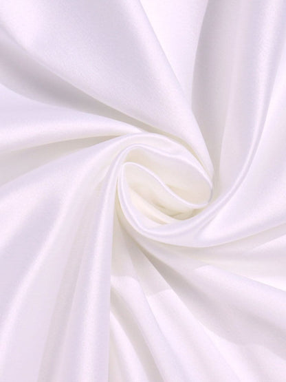 White Satin Spaghetti Strap Tie Shoulder Cut Out Ruched Bodycon Mini Dress