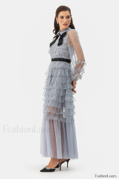 Maddison Polka Stylish Dot Maxi Dress
