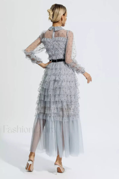 Maddison Polka Stylish Dot Maxi Dress