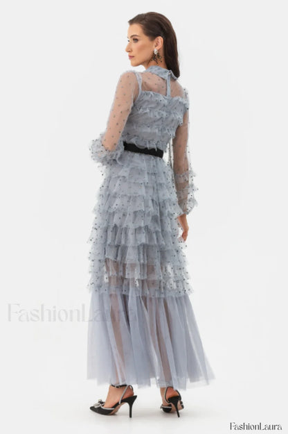 Maddison Polka Stylish Dot Maxi Dress