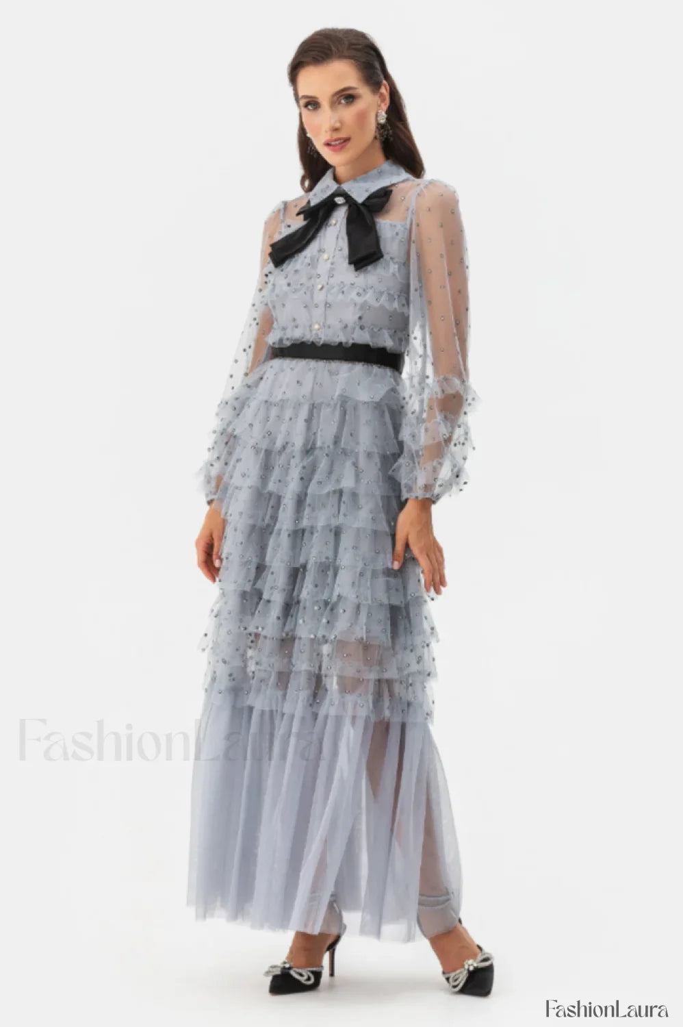 Maddison Polka Stylish Dot Maxi Dress