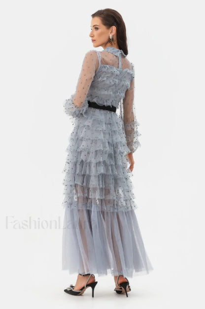 Maddison Polka Stylish Dot Maxi Dress