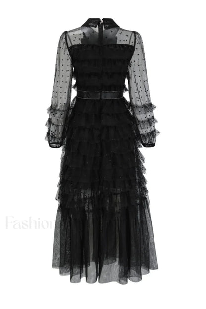 Maddison Polka Stylish Dot Maxi Dress