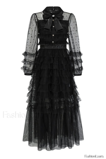 Maddison Polka Stylish Dot Maxi Dress