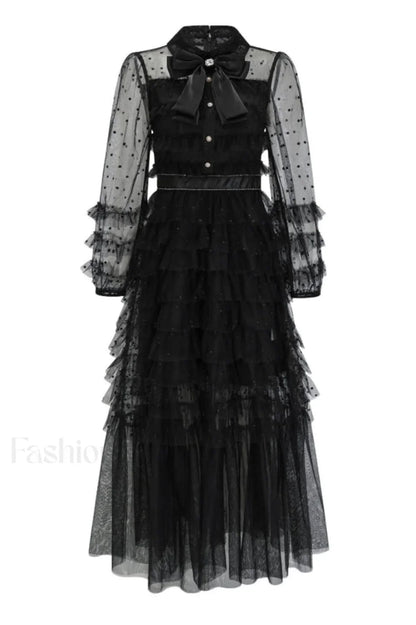 Maddison Polka Stylish Dot Maxi Dress