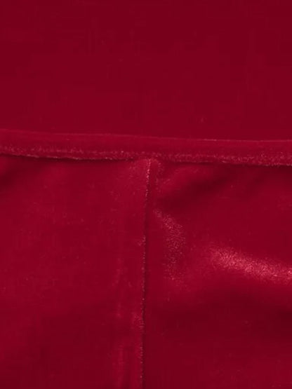 Velvet Halter Cowl Neck Bodycon Midi Dress