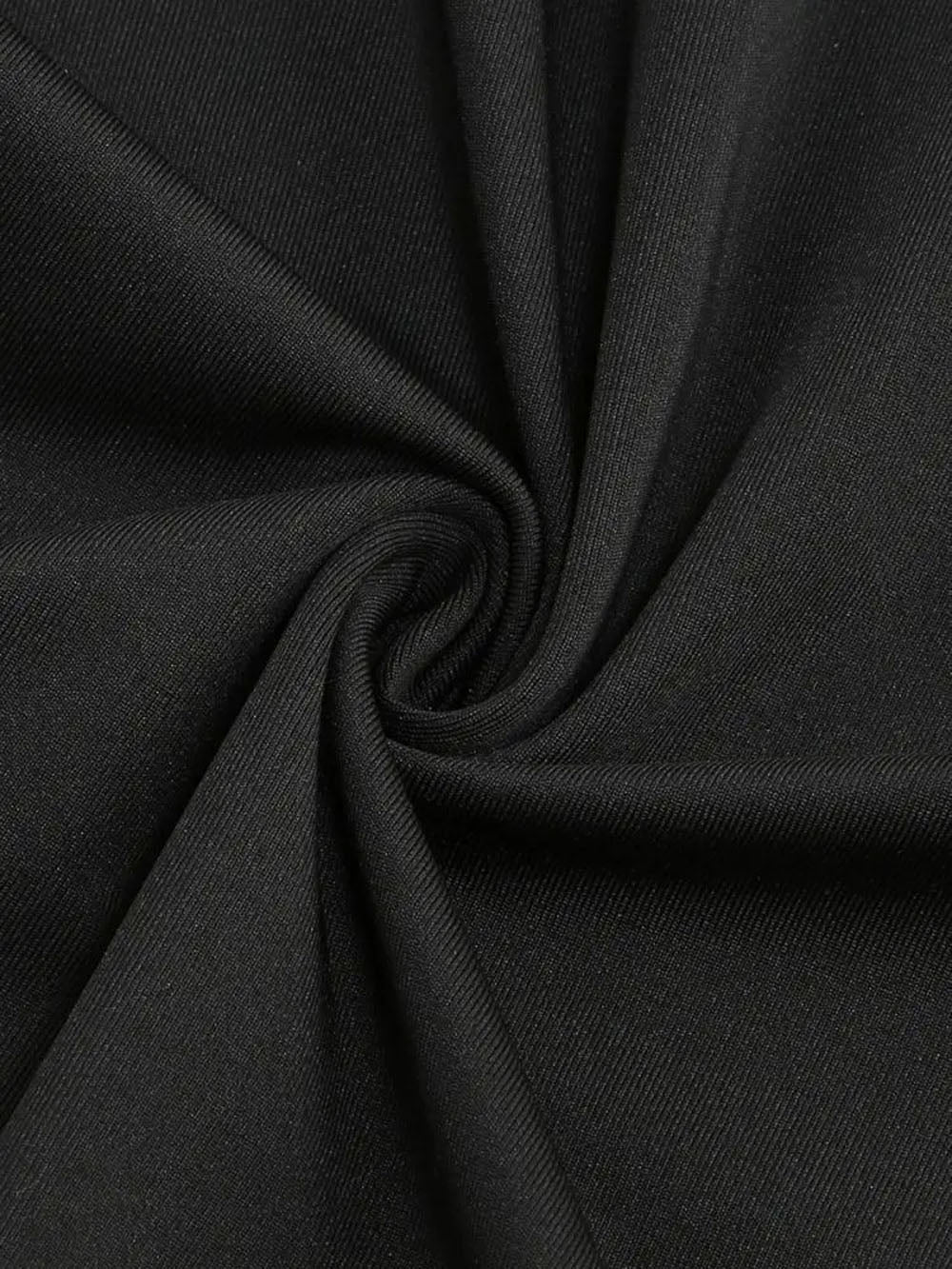 Black Strapless Sweetheart Twist Front Midriff Cut Out Ruched Bodycon Maxi Dress