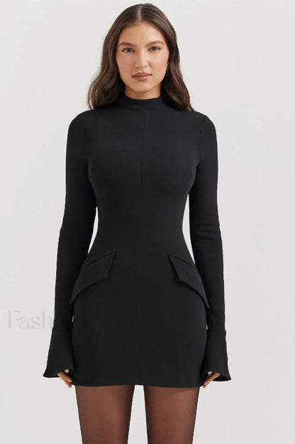Mahalia Navy Stylish Mini Dress