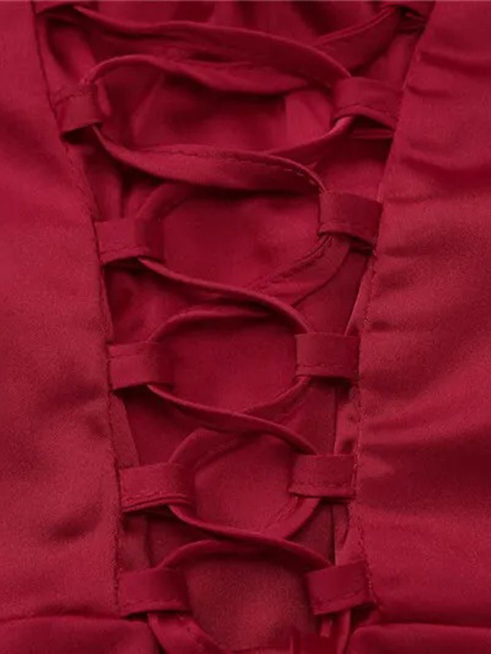 Satin Spaghetti Strap Sweetheart Ruched High Split Bodycon Maxi Dress