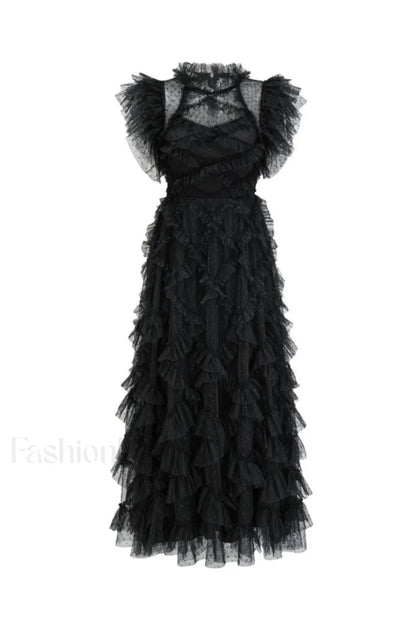 Maxine Floral Embroidery Charming Sleeveless Maxi Dress