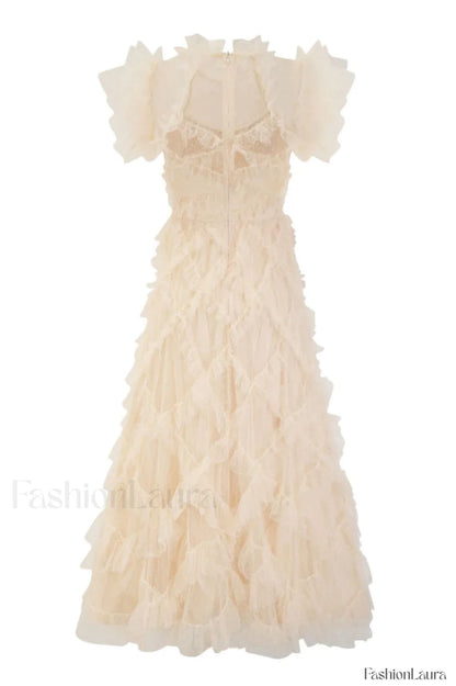 Maxine Floral Embroidery Charming Sleeveless Maxi Dress