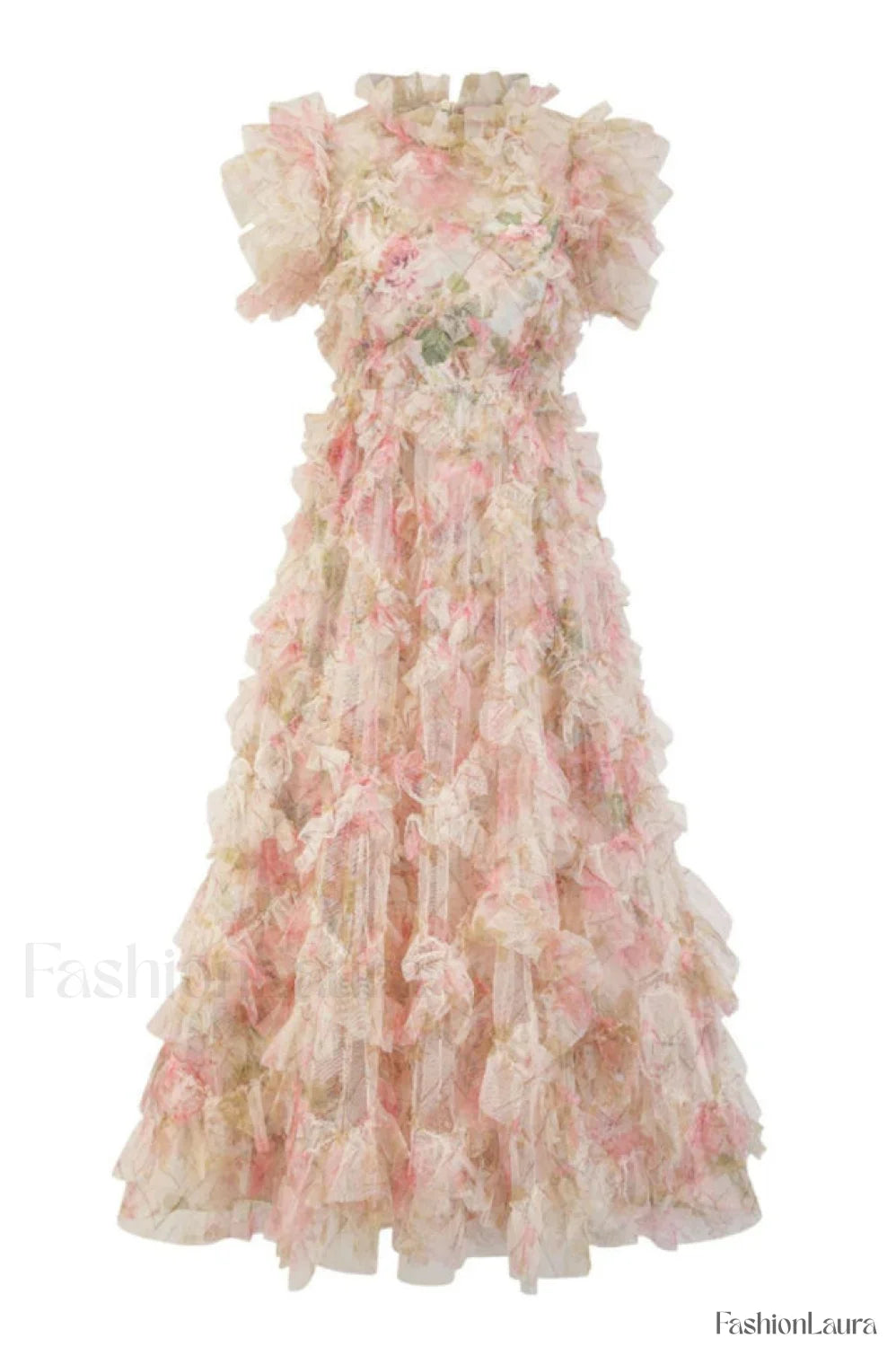 Maxine Floral Embroidery Charming Sleeveless Maxi Dress