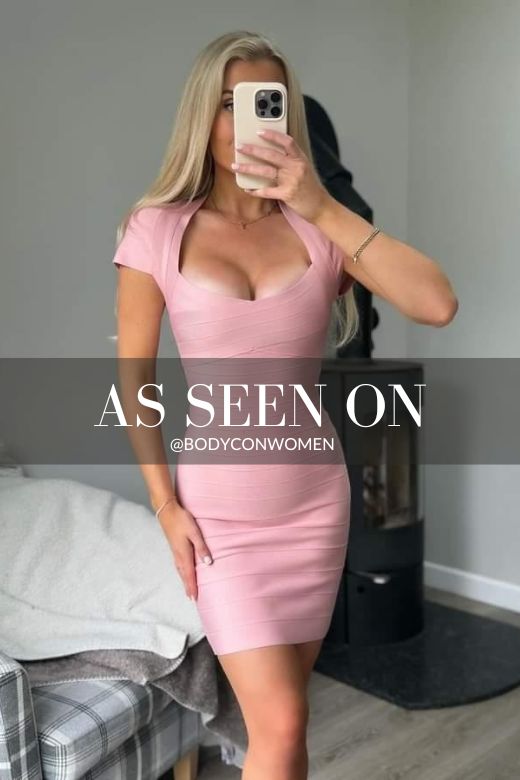 Classic Black Sweetheart Cap Sleeve Bandage Bodycon Mini Dress
