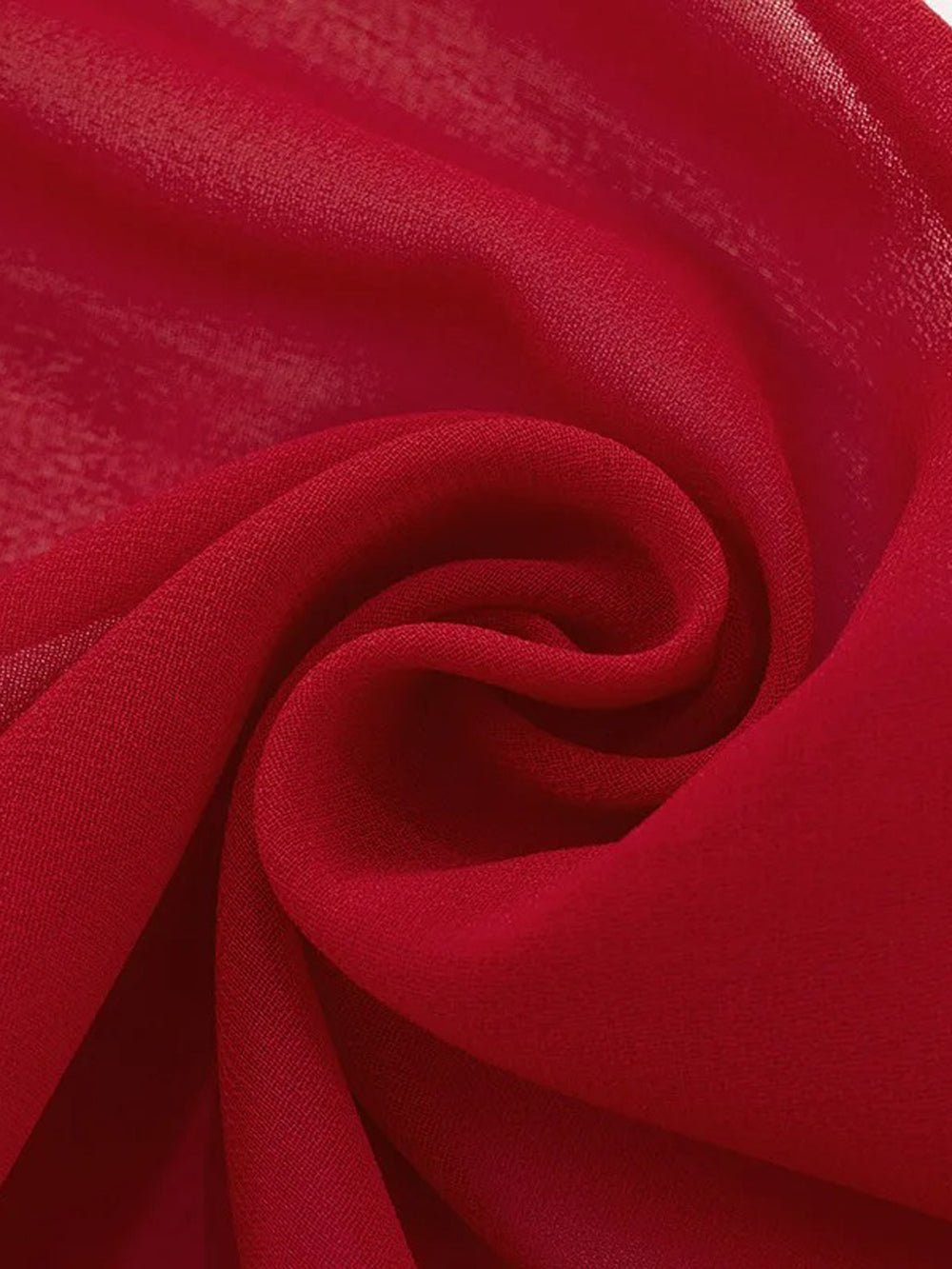Strapless Neck Scarf Ruffle Hem Bodycon Mini Dress