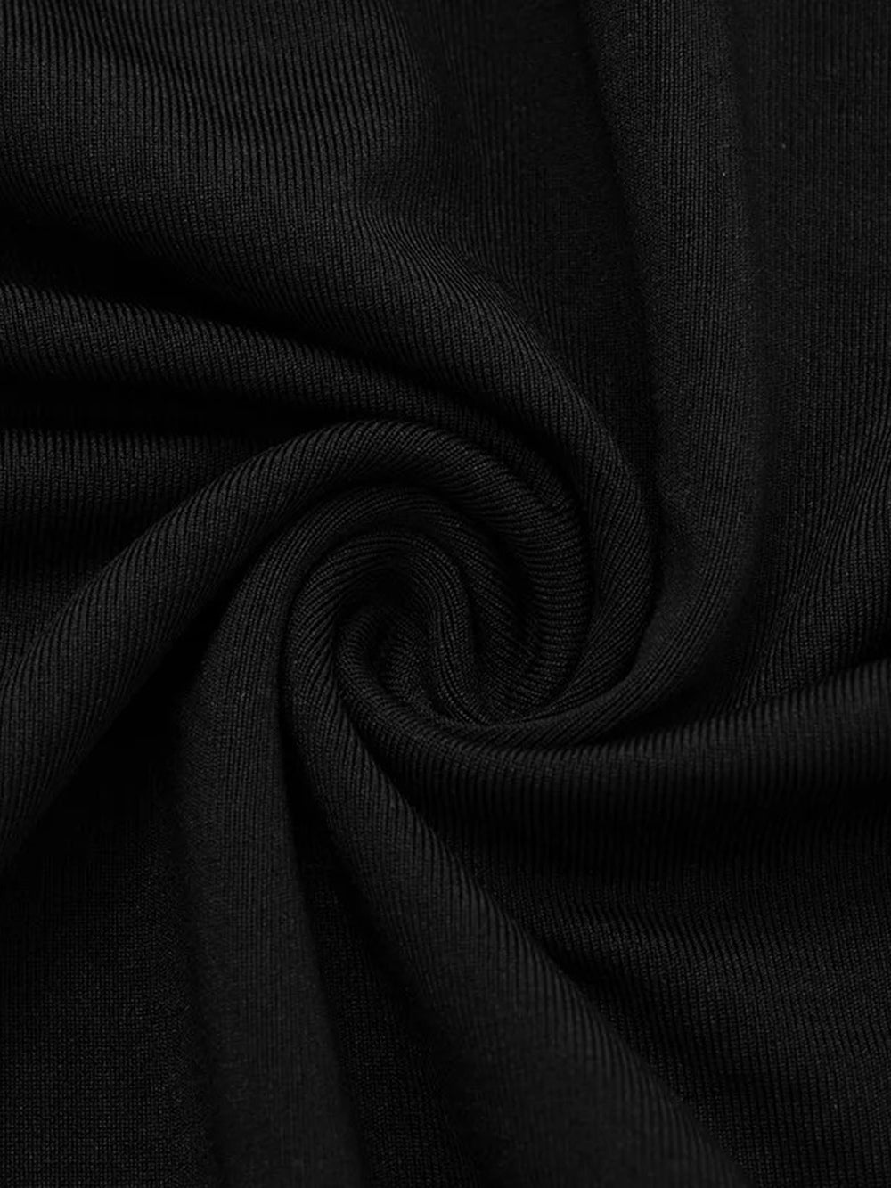 Black Off Shoulder Ruched Mesh Side Train Panel Mini Dress