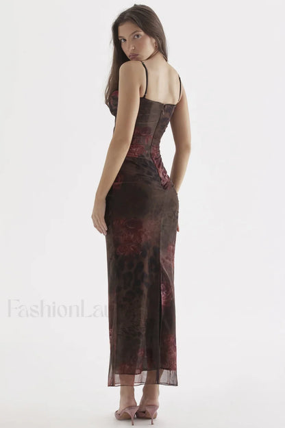 Nalini Printed Stylish Midi Dress