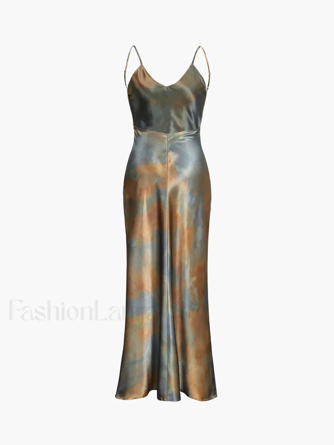 Neptune Satin Open Trendy Back Long Dress