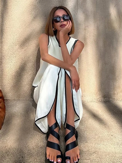New O-Neck Crop Pants Two Piece Set