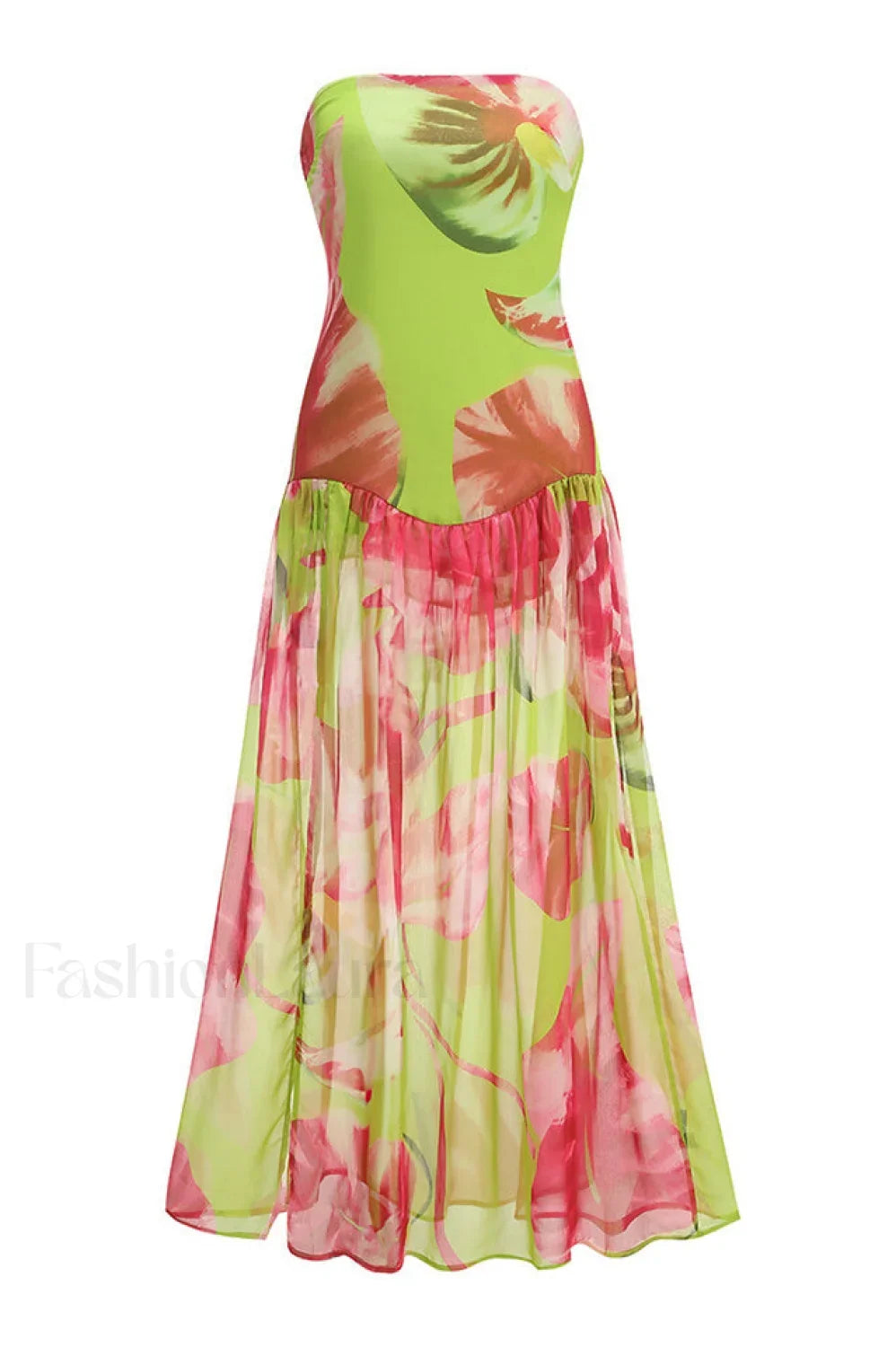 Nicole Silk Stylish Chiffon Midi Dress