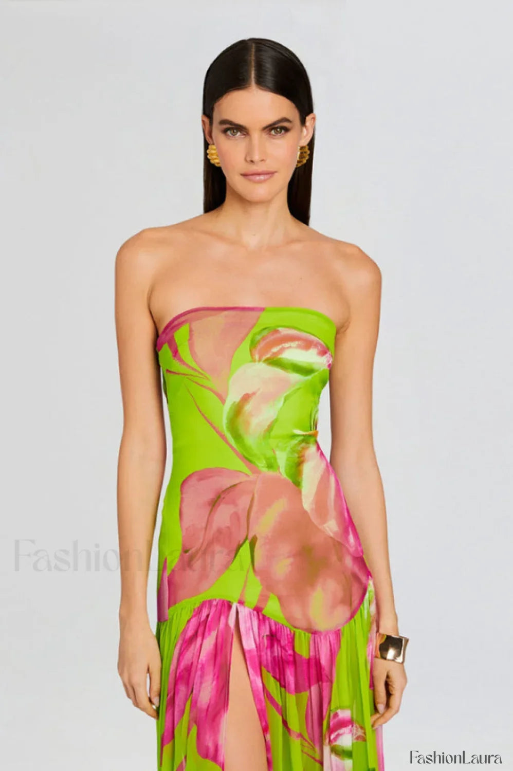 Nicole Silk Stylish Chiffon Midi Dress