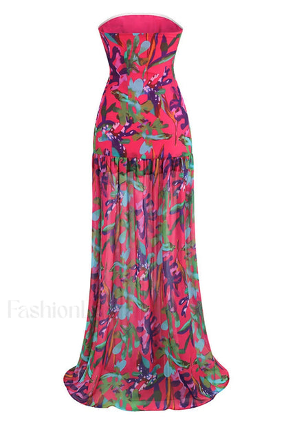 Nicole Silk Stylish Chiffon Midi Dress