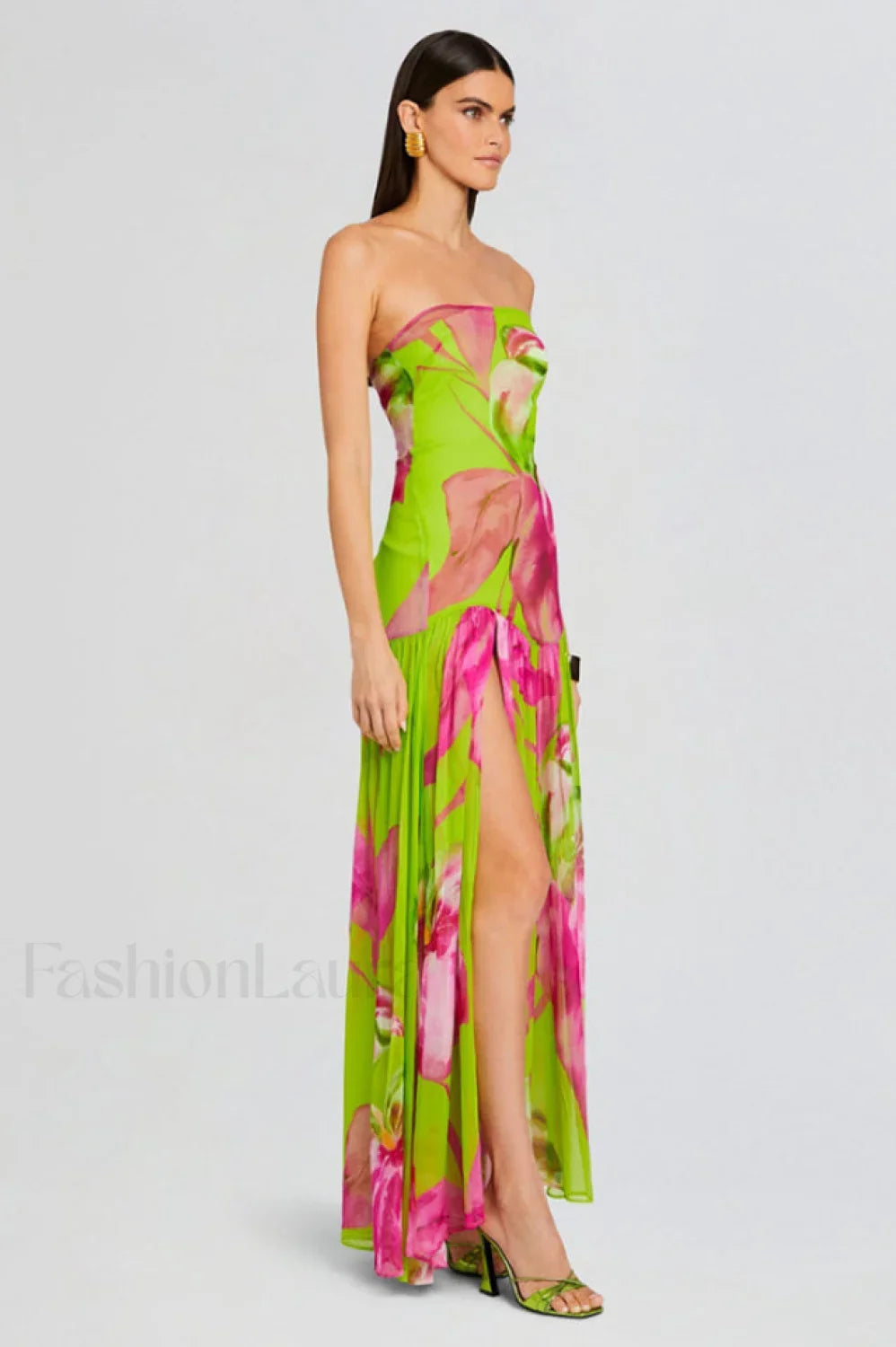 Nicole Silk Stylish Chiffon Midi Dress