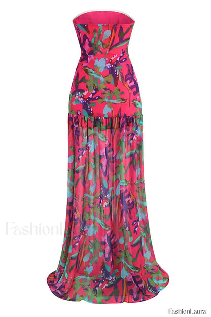 Nicole Silk Stylish Chiffon Midi Dress