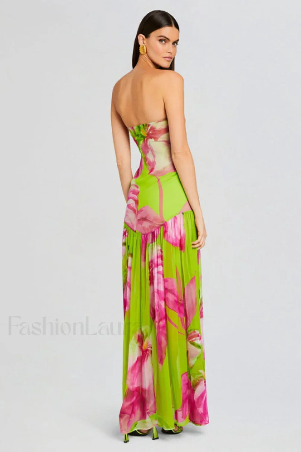 Nicole Silk Stylish Chiffon Midi Dress