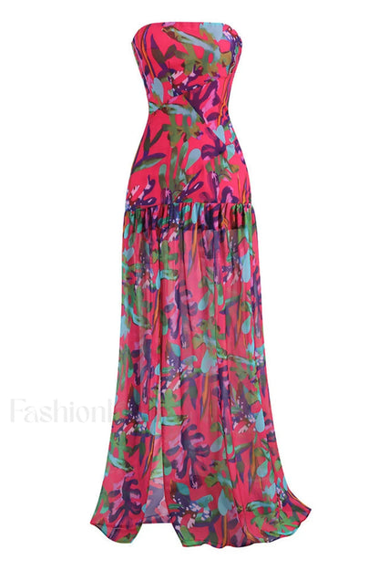 Nicole Silk Stylish Chiffon Midi Dress