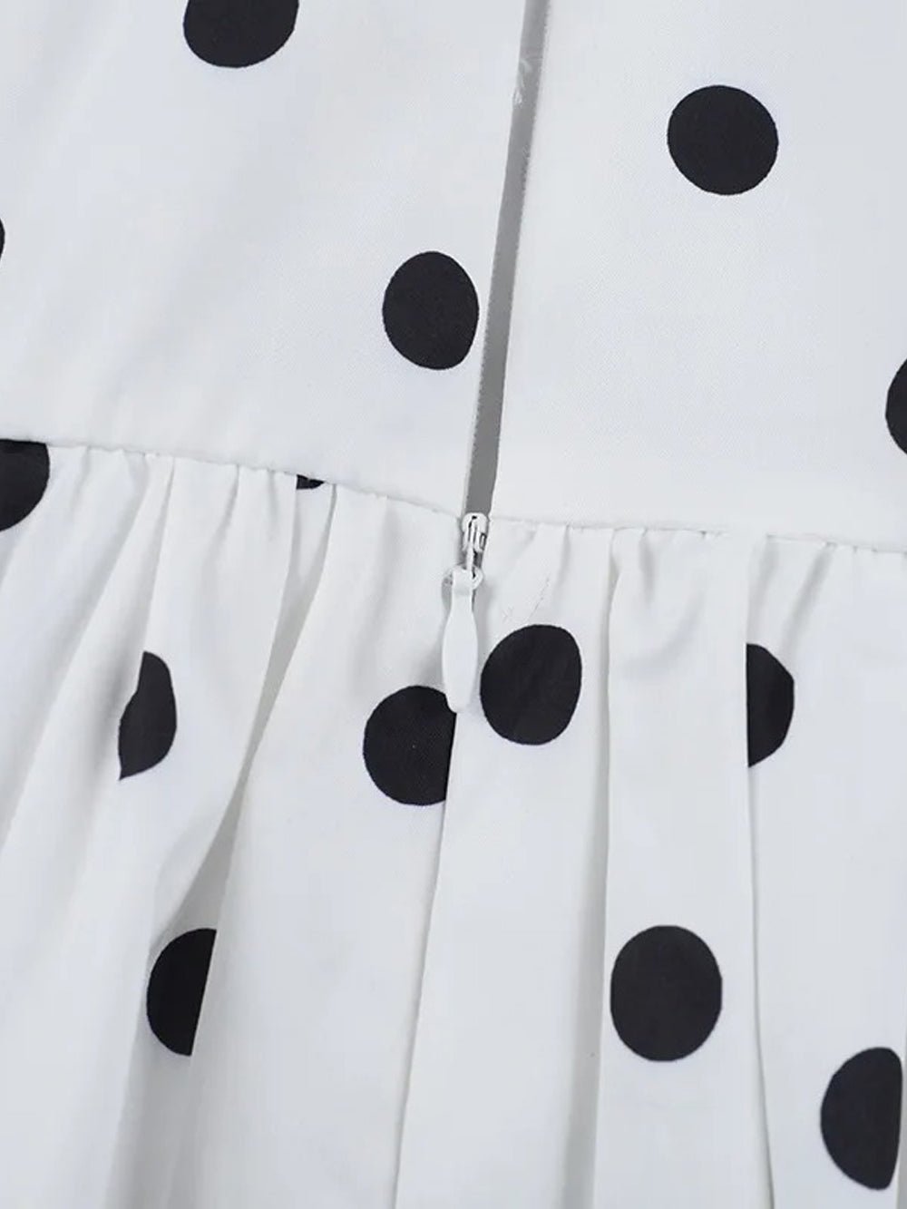 White Polka Dot Halter Neck Corset Bodice Bubble Hem Mini Dress
