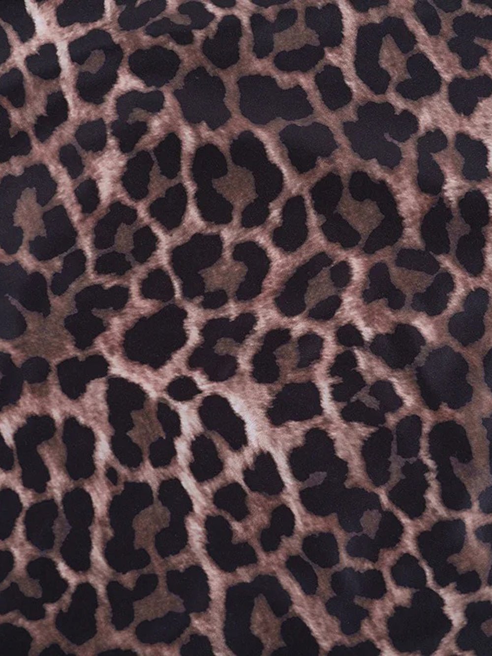 Leopard Spaghetti Strap Deep V-Neck Ruched Lettuce Hem Bodycon Maxi Dress