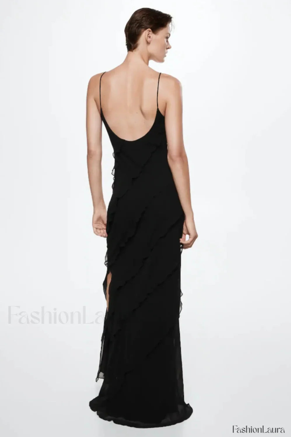 Ocean Waves Tiered Charming Ruffle Maxi Dress
