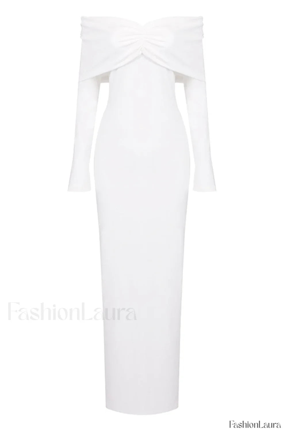 Off Shoulder Bodycon Charming Bardot Midi Dress