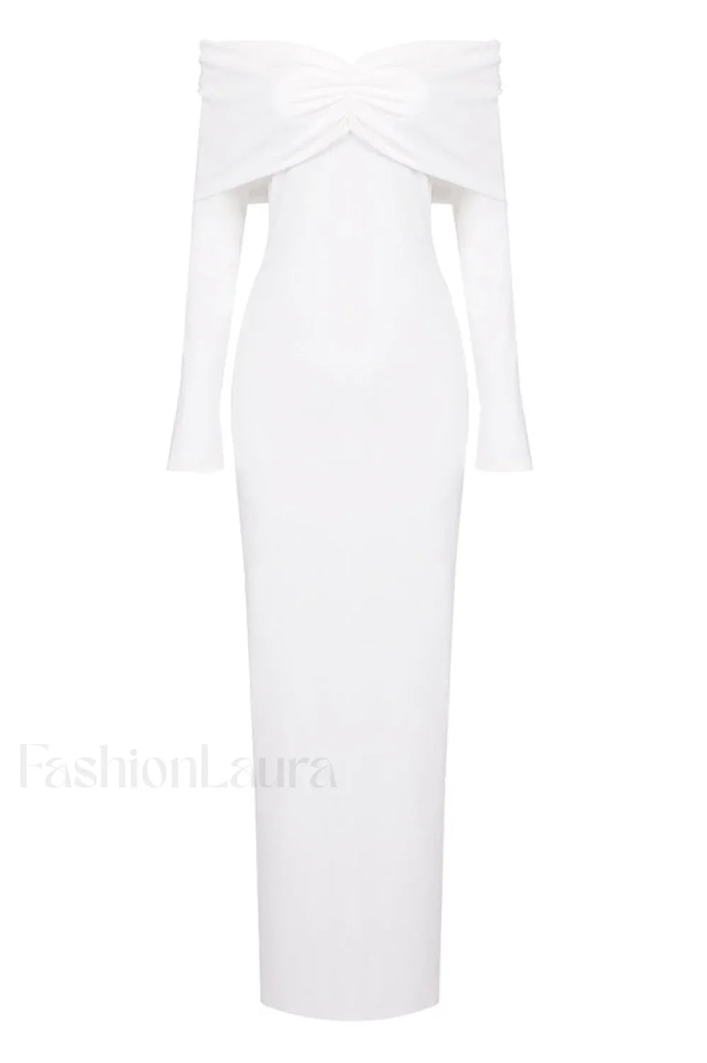 Off Shoulder Bodycon Charming Bardot Midi Dress