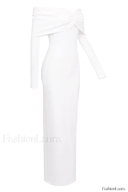 Off Shoulder Bodycon Charming Bardot Midi Dress